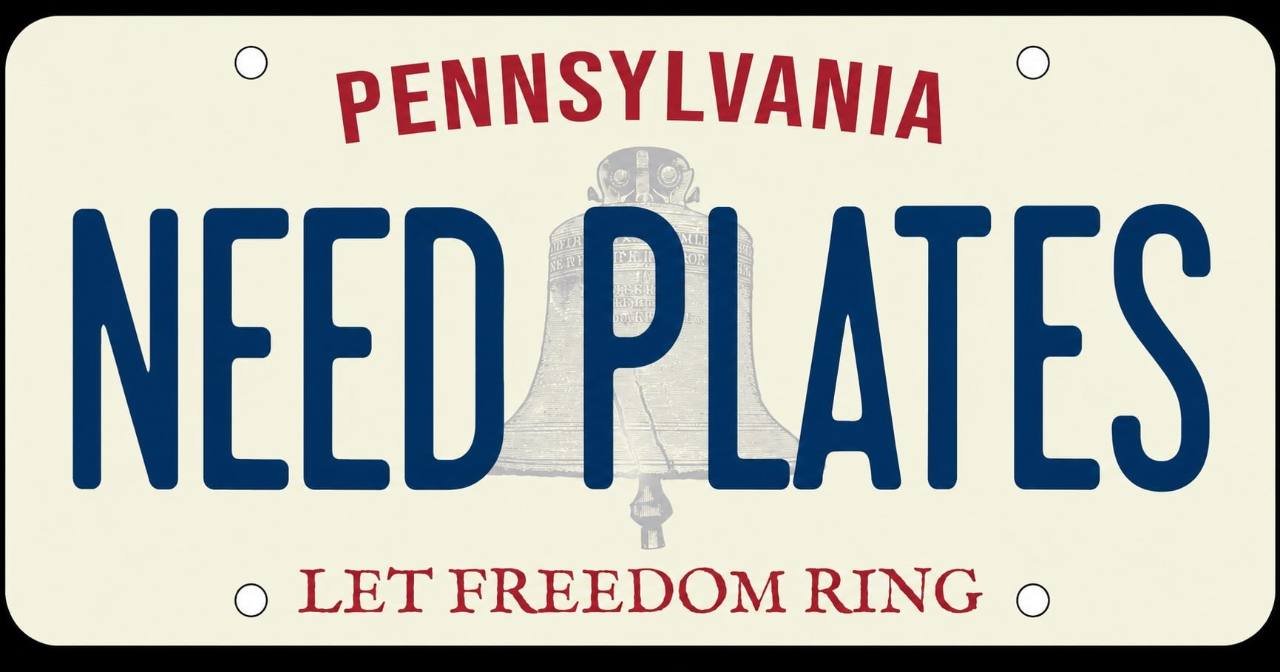 Pennsylvania Need Plates license plate